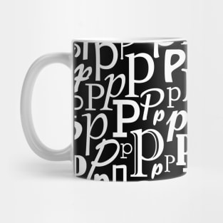 P - Typography (White) Mug